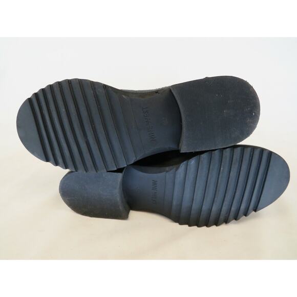 NINE WEST Womens Size 6 M Navy Suede Buckle Studded Fashion Ankle Boots Booties - Picture 9 of 10